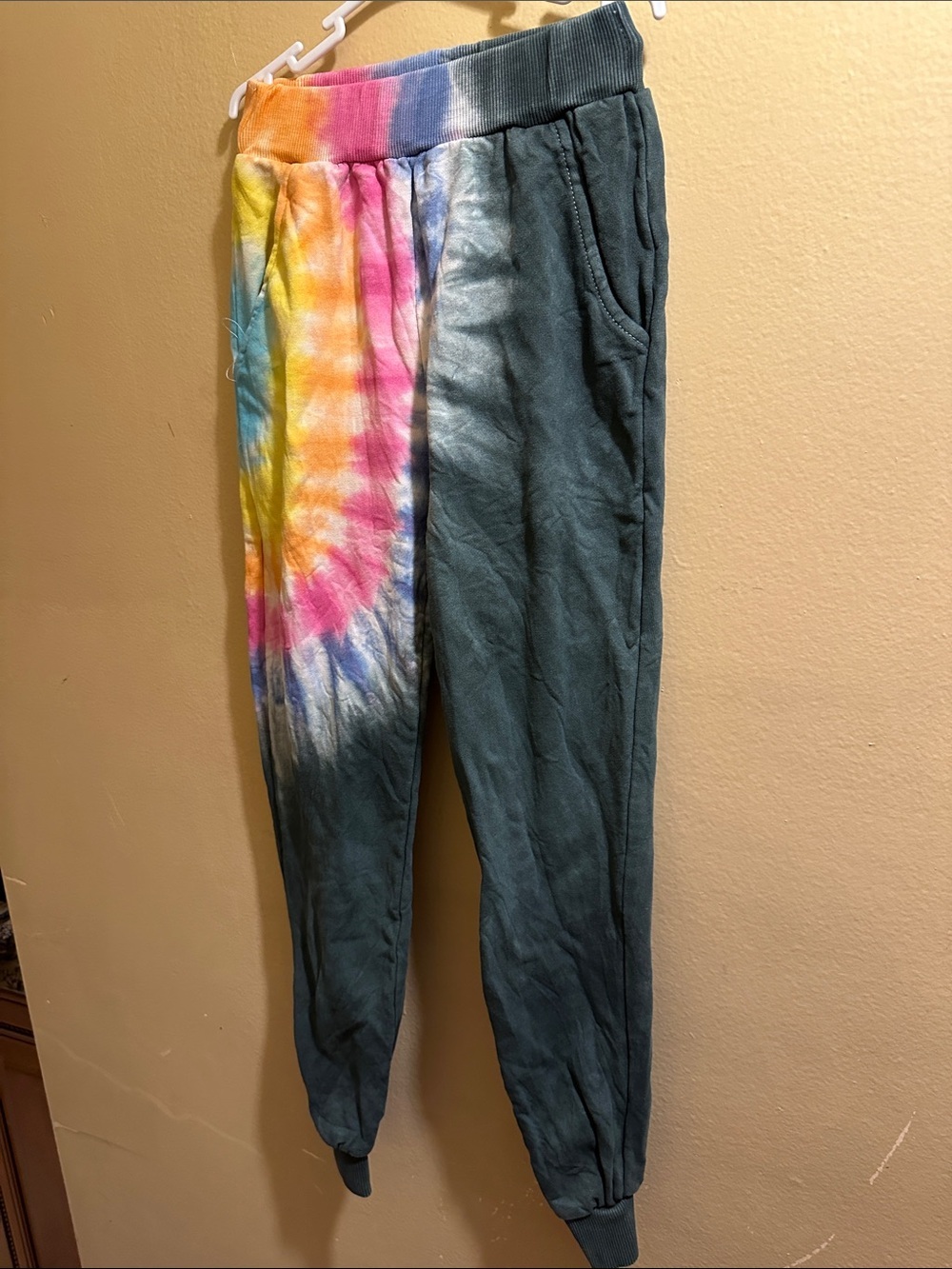 Lola + The Boys Tie-Dye Kids Waistband Bottoms in Pink, Blue, Gray